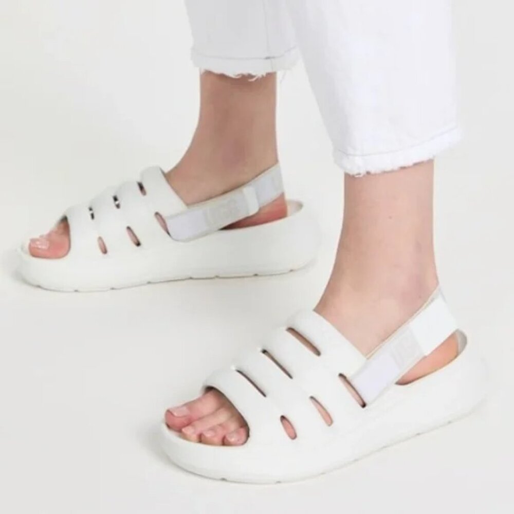 UGG White Kids Sandals